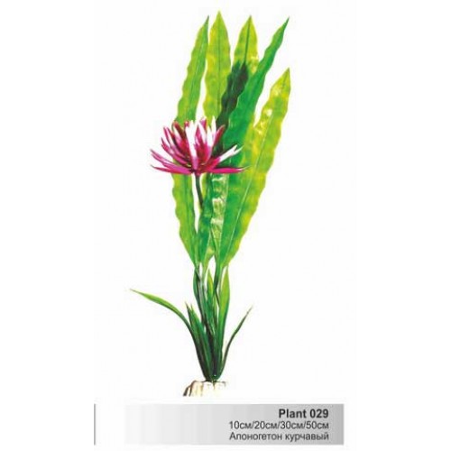 Пластиковое растение Plant 029-Апоногетон курчавый ЗЕЛЕНЫЙ с цветком